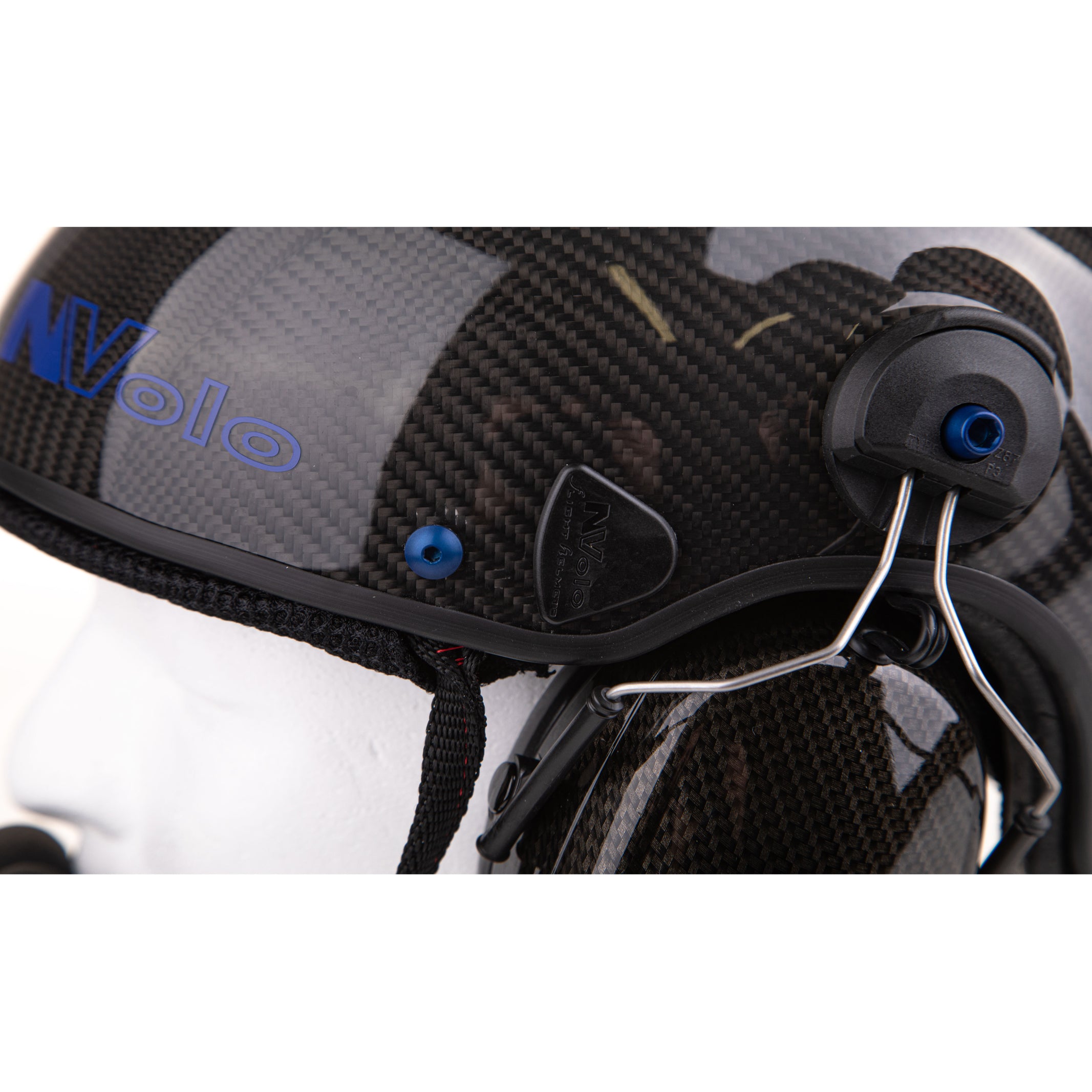 NVOLO V2 Carbon (Vented) Paramotor Helmet Gloss Finish