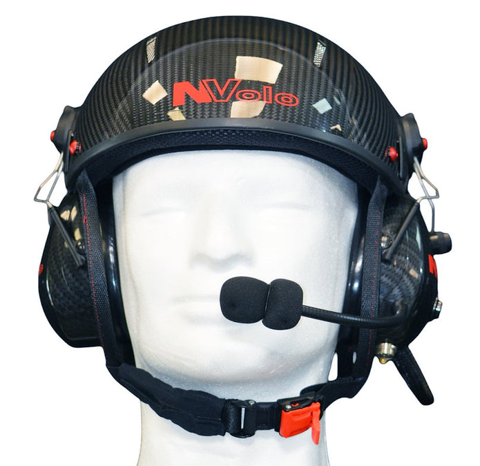 NVOLO V2 Carbon (Vented) Paramotor Helmet Gloss Finish