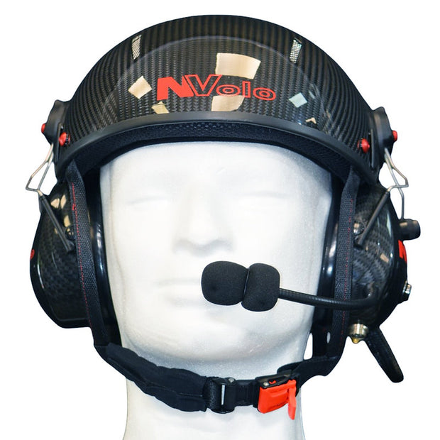 NVOLO V2 Carbon (Vented) Paramotor Helmet Gloss Finish