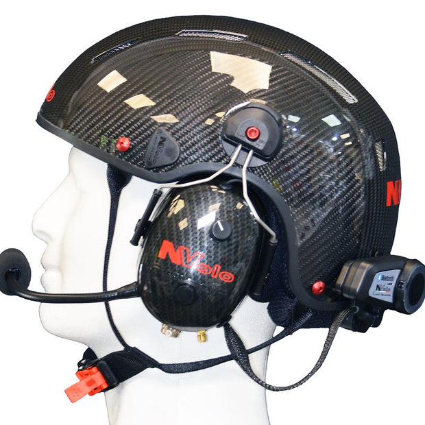 NVOLO V2 Carbon (Vented) Paramotor Helmet Gloss Finish