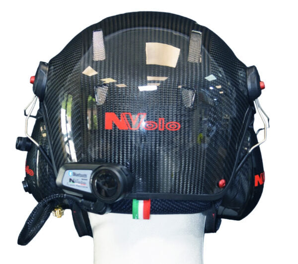 NVOLO V2 Carbon (Vented) Paramotor Helmet Gloss Finish