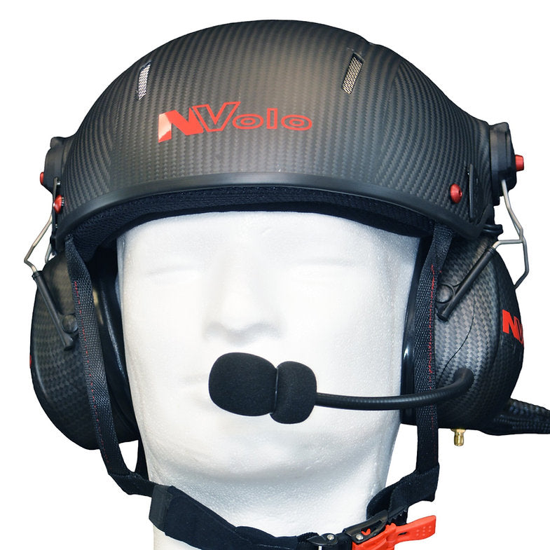 NVOLO V2 Carbon (Vented) Paramotor Helmet Matte Finish
