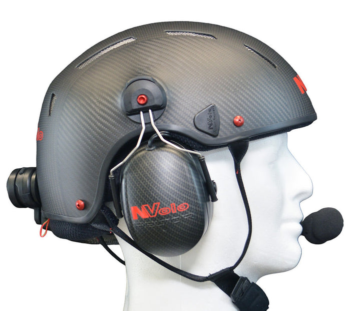 NVOLO V2 Carbon (Vented) Paramotor Helmet Matte Finish