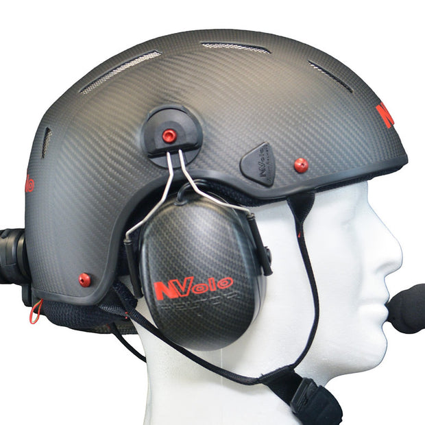 NVOLO V2 Carbon (Vented) Paramotor Helmet Matte Finish