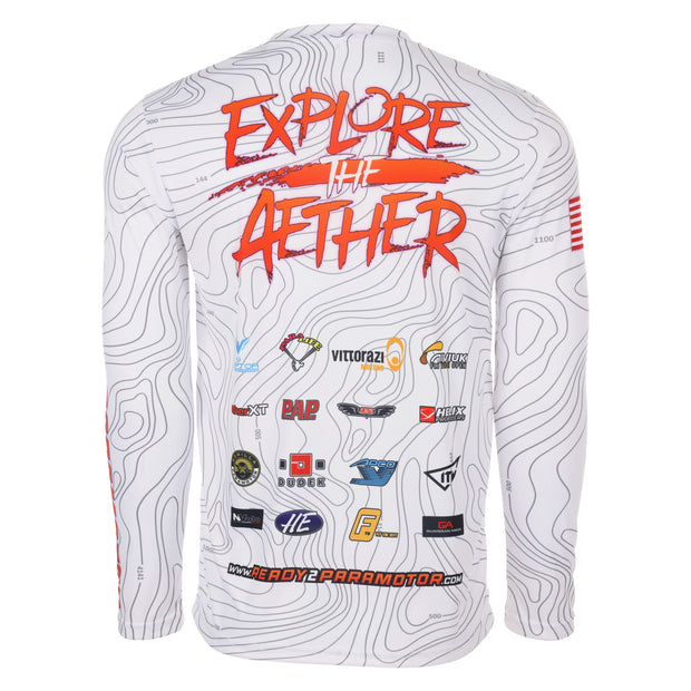 Explore The Aether - Performance Long Sleeve (White)