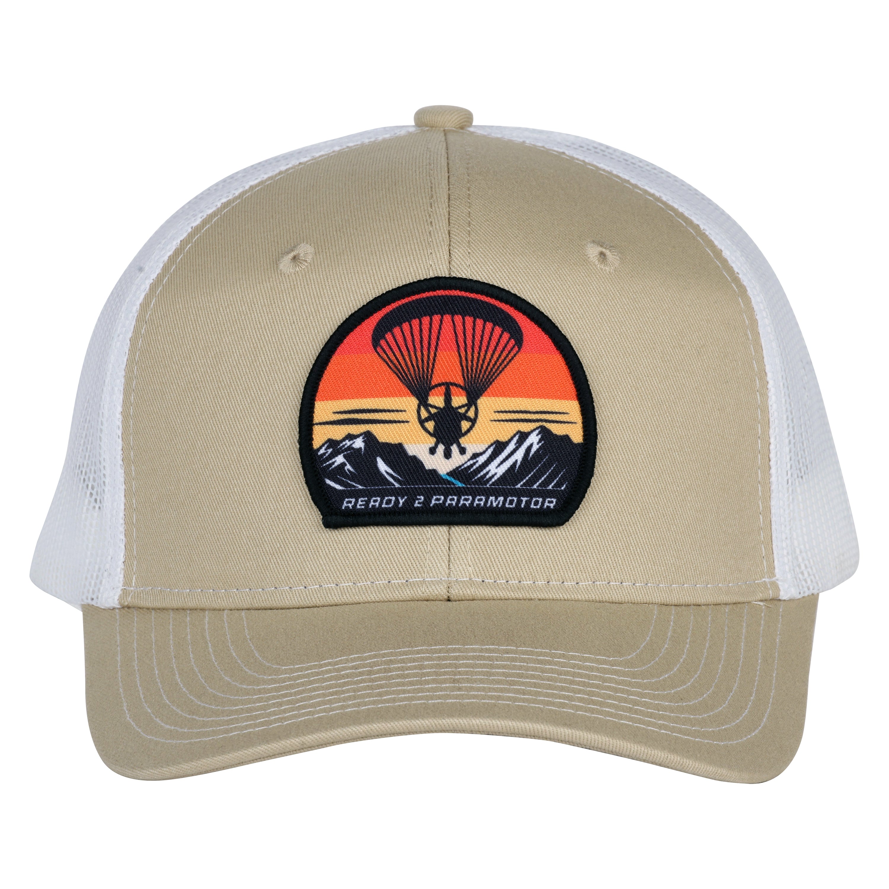 Trucker Cap - Beige & White - Patch
