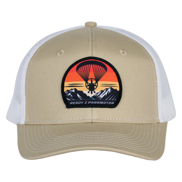 Trucker Cap - Beige & White - Patch