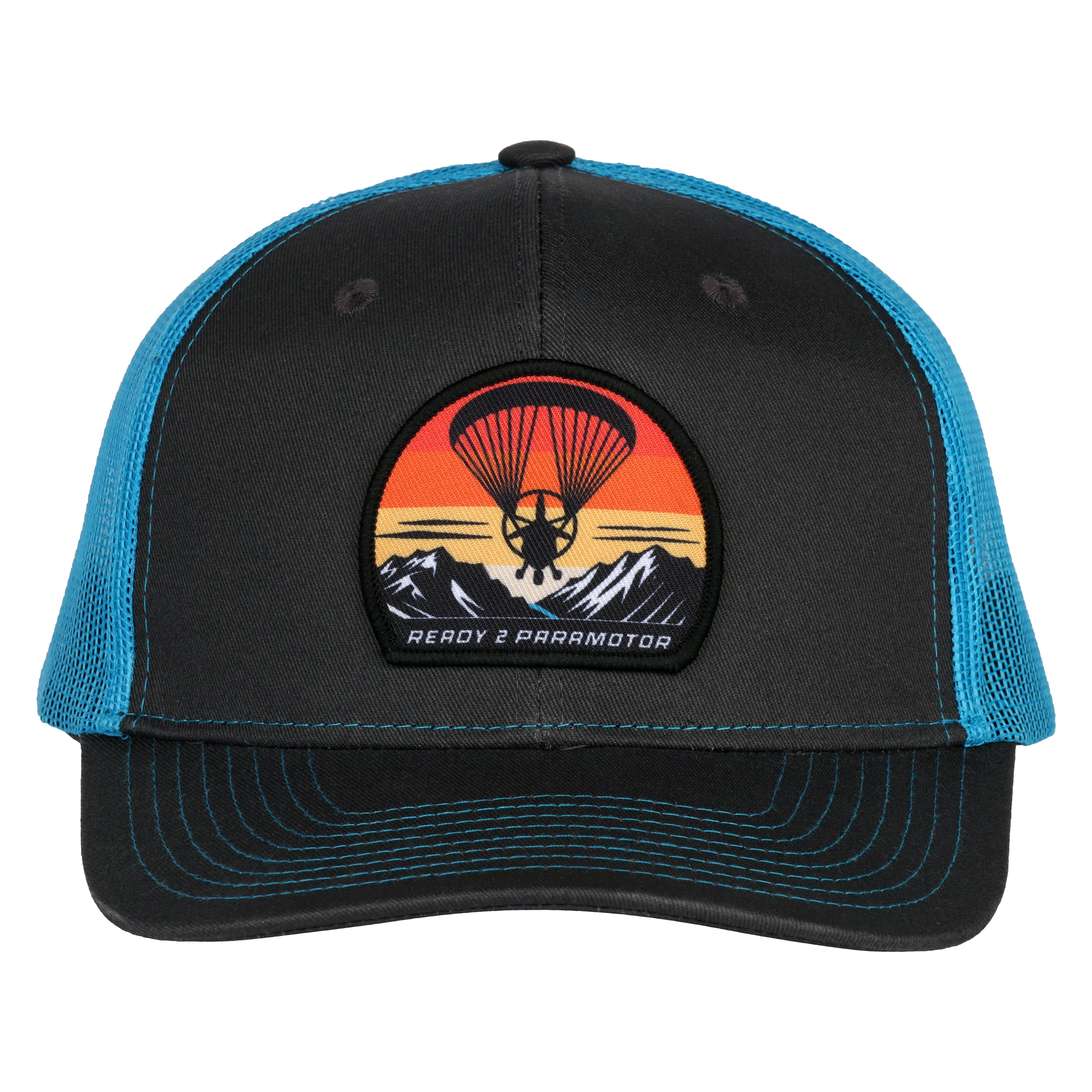 Trucker Cap - Black & Blue - Patch