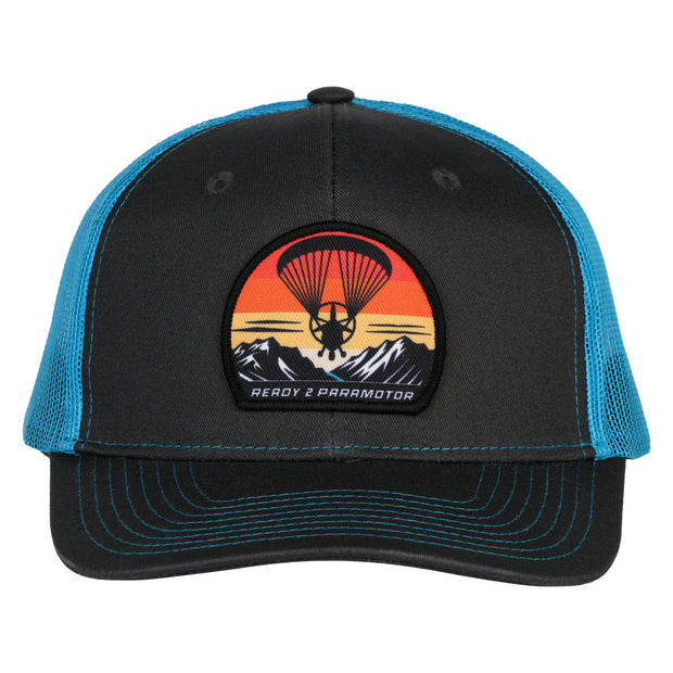 Trucker Cap - Black & Blue - Patch