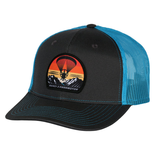 Trucker Cap - Black & Blue - Patch