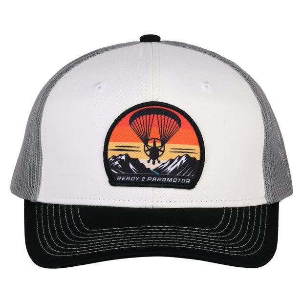 Trucker Cap - White & Gray - Patch