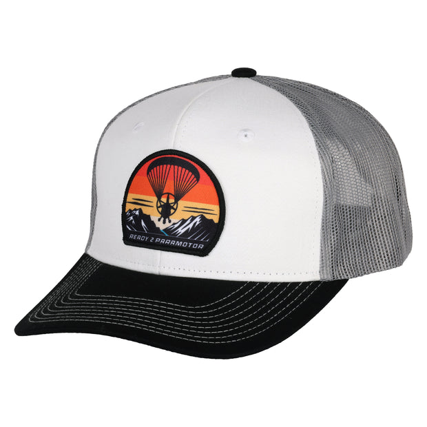 Trucker Cap - White & Gray - Patch