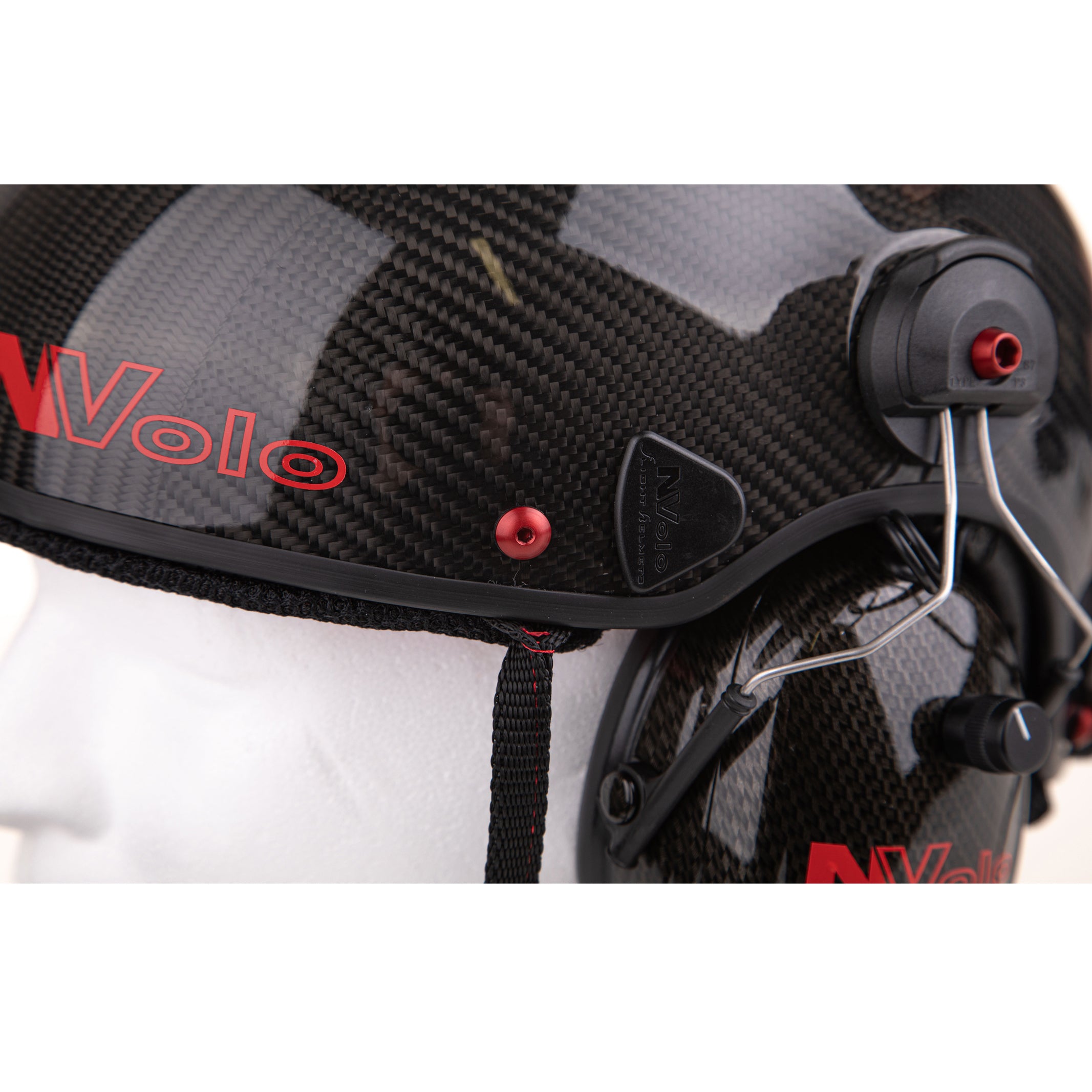NVOLO V2 Carbon (Vented) Paramotor Helmet Matte Finish