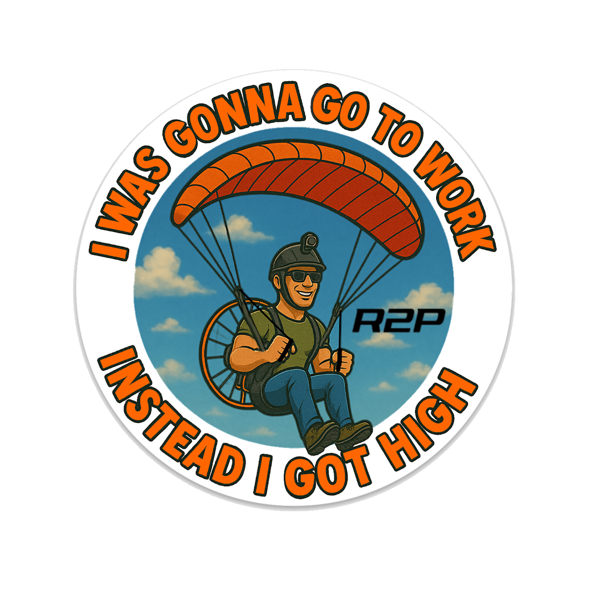 Fun Sticker - Because I Got High